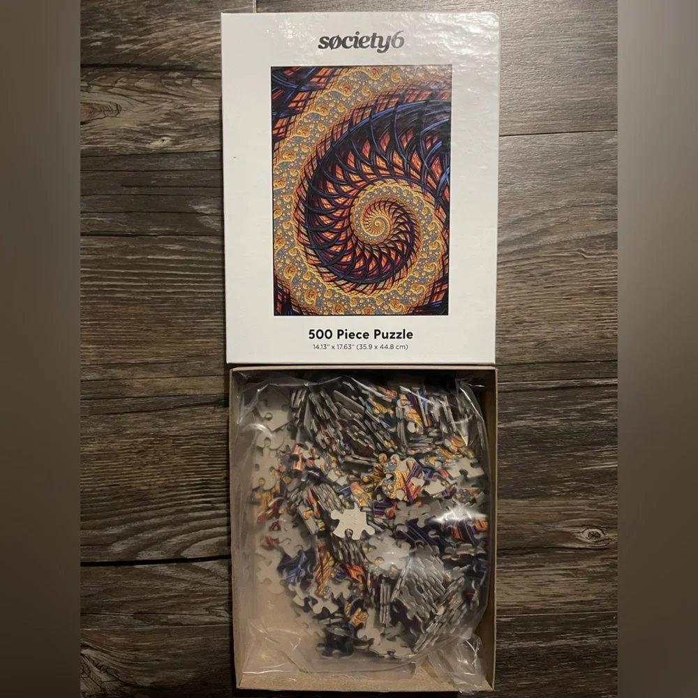 Fractal Colorful Spiral by Society6 500 piece puzzle. 🧩 - Picture 2 of 3